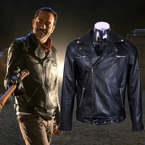 negan replica leather jacket|negan jacket walking dead.